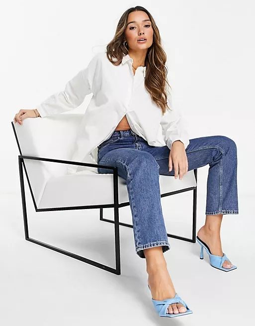 Vero Moda FRSH oversized shirt in white | ASOS (Global)