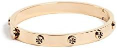 Tory Burch Women's Logo Stud Hinge Bracelet, Tory Gold, One Size | Amazon (US)