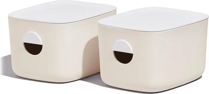 Open Spaces Set of 2 Medium Bins with Lids | Nordstrom | Nordstrom