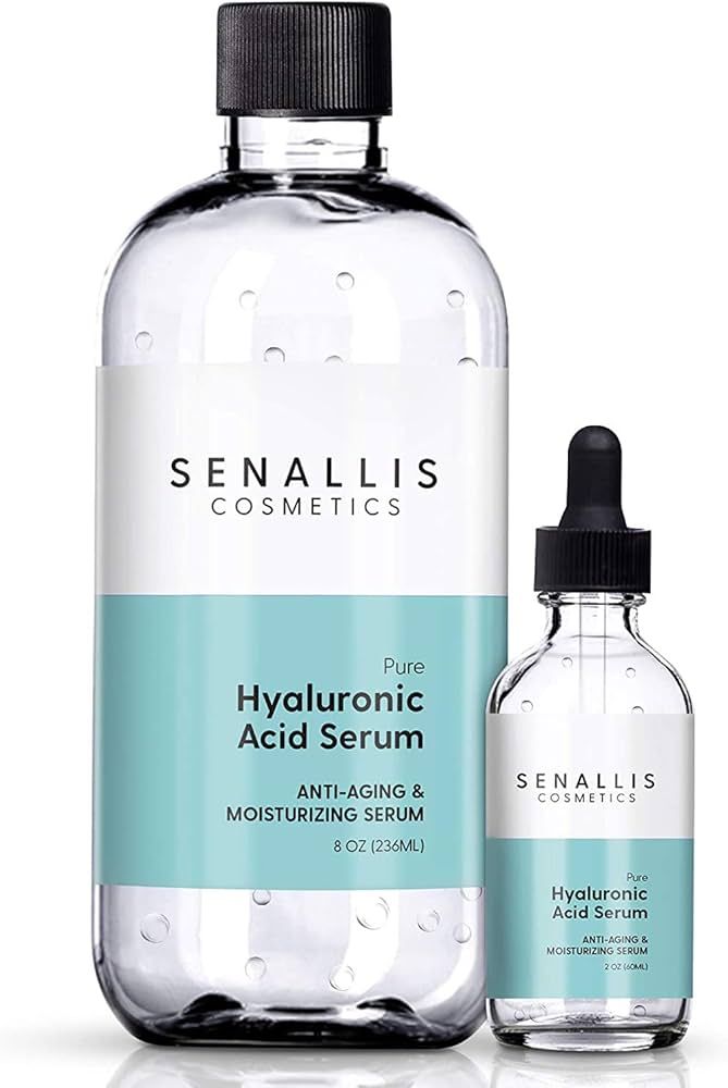 Hyaluronic Acid Serum 8 fl oz And 2 fl oz, Made From Pure Hyaluronic Acid, Anti Aging/ Wrinkle, U... | Amazon (US)