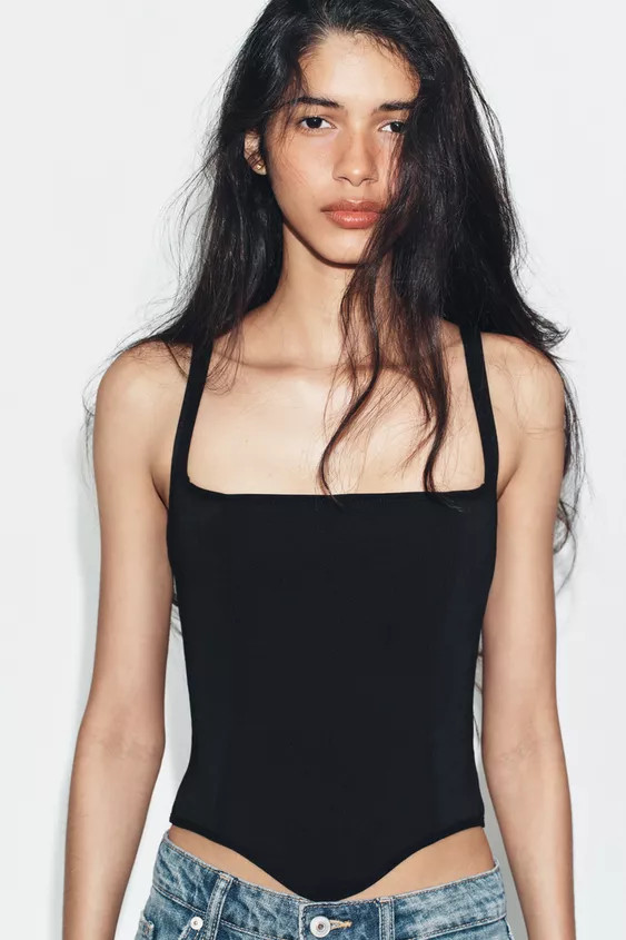 STRETCH CORSETRY-INSPIRED TOP | Zara UK