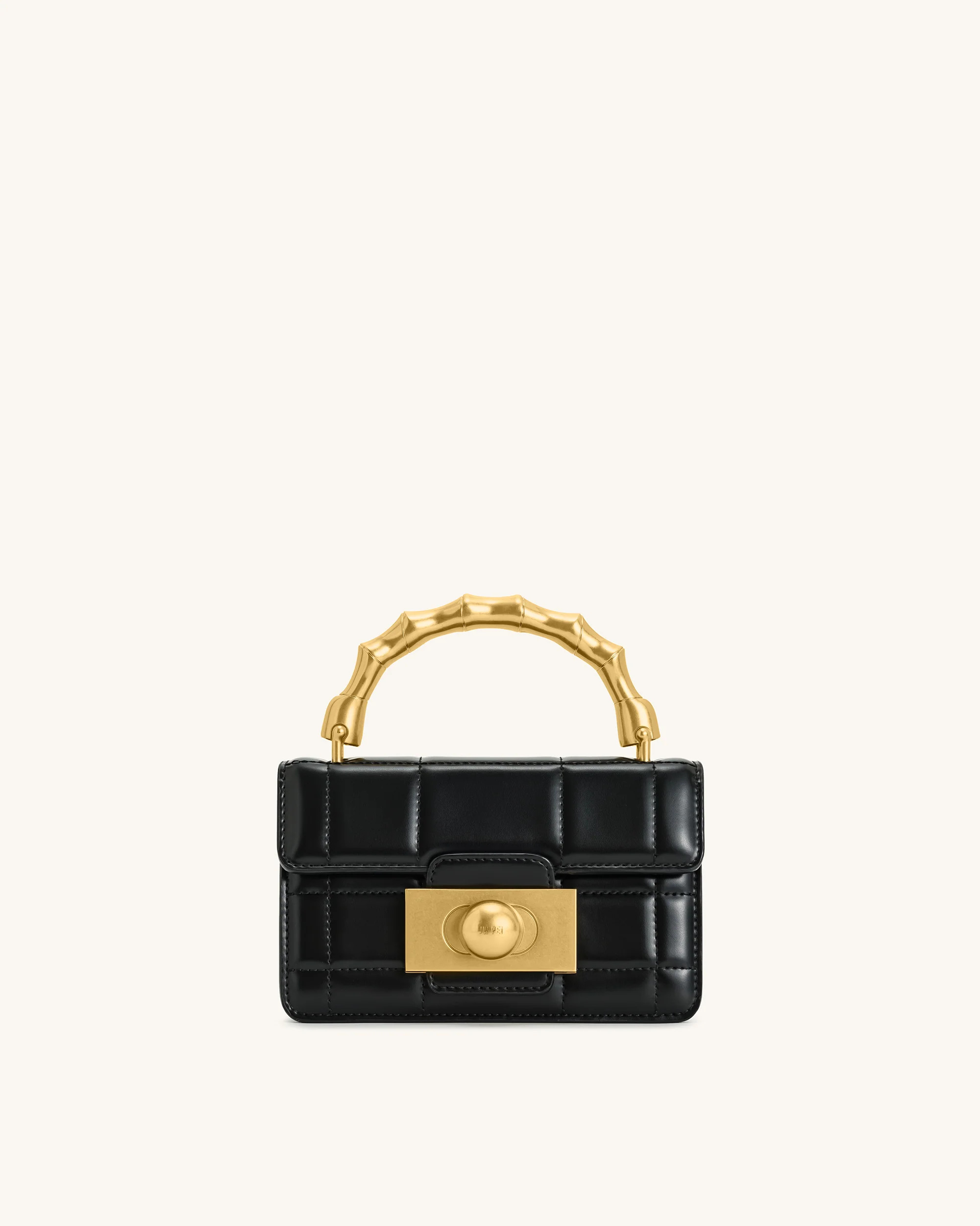 Kaia Bamboo Metal Handle Handbag - Black | JW PEI US