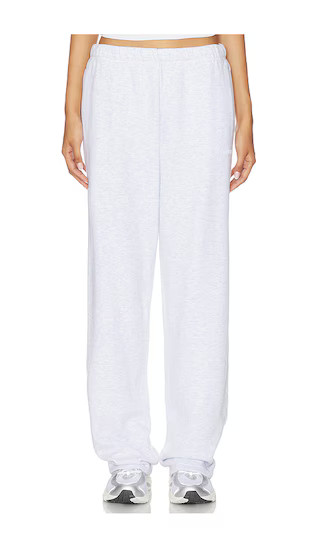 Cotton Fleece Classic Straight Leg Pant in Light Heather Grey | Revolve Clothing (Global)