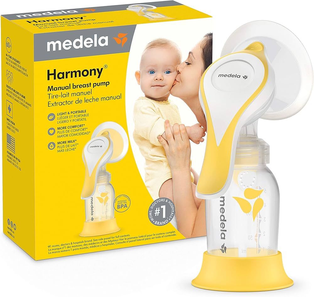 Medela Manual Breast Pump | Harmony Single Hand Breast Pump with Flex Breast Shields for More Com... | Amazon (US)
