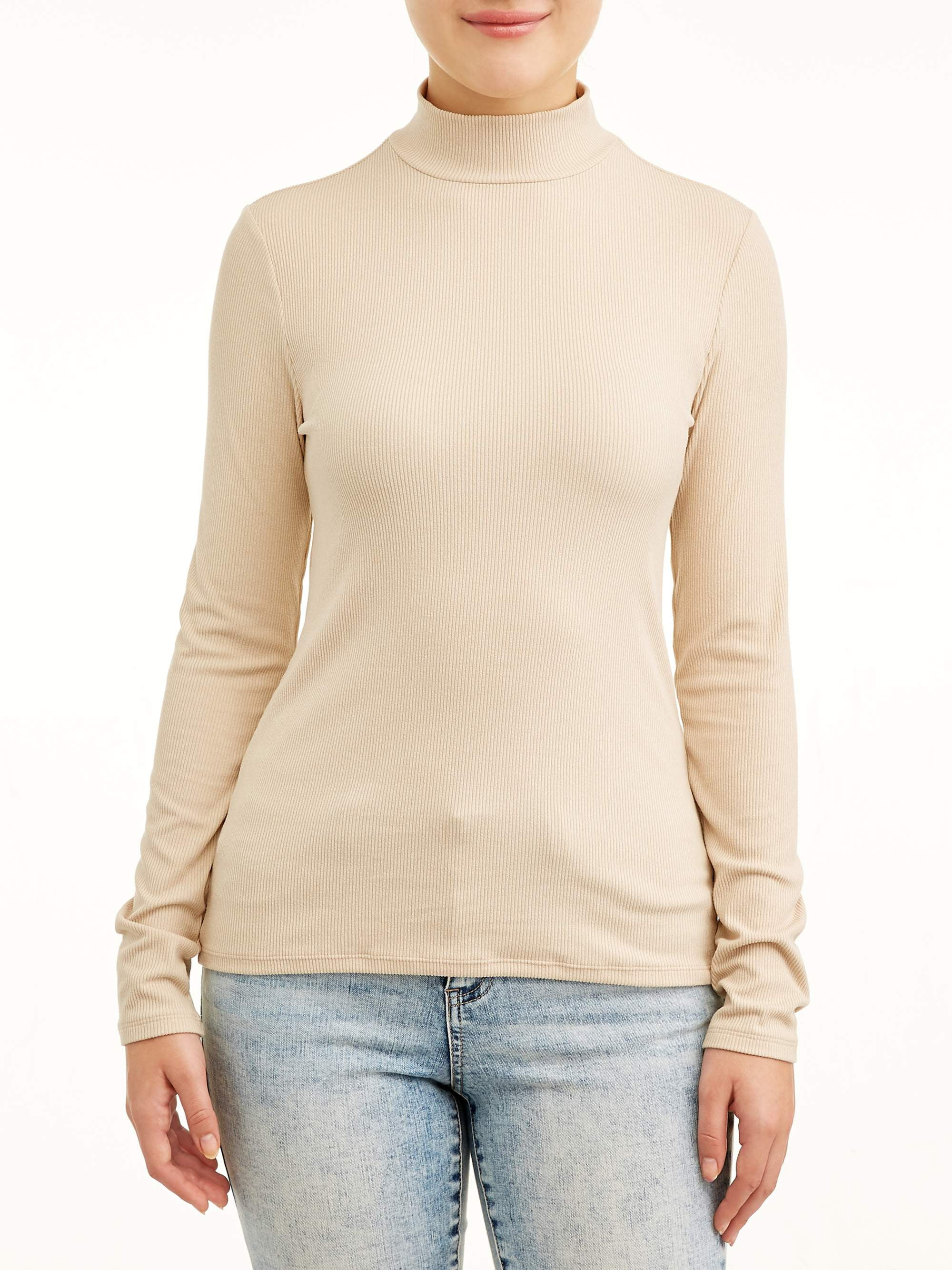 No Boundaries Juniors' Mockneck Long Sleeve Shirt | Walmart (US)