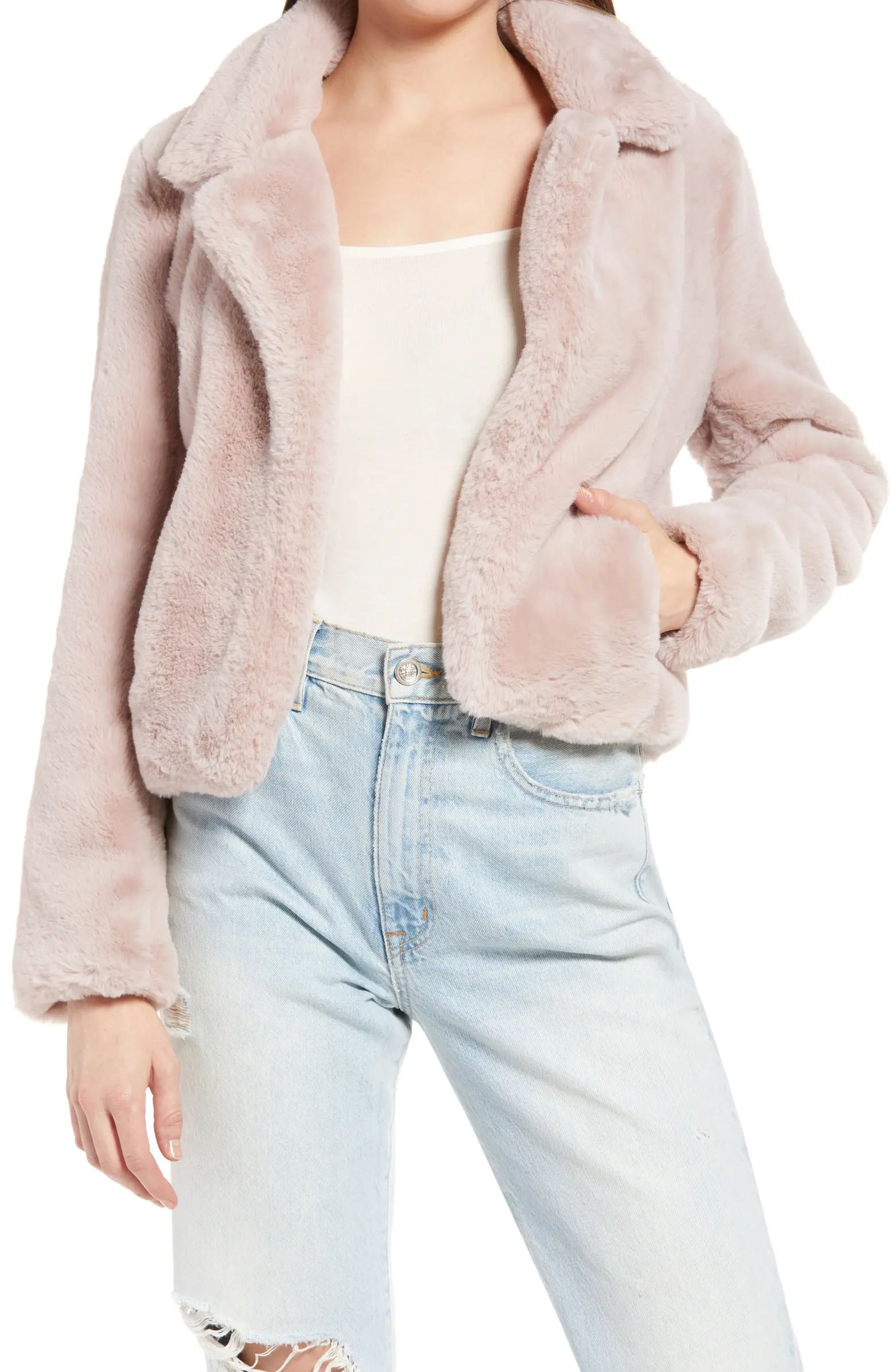 BLANKNYC Cropped Faux Fur Jacket | Nordstrom | Nordstrom