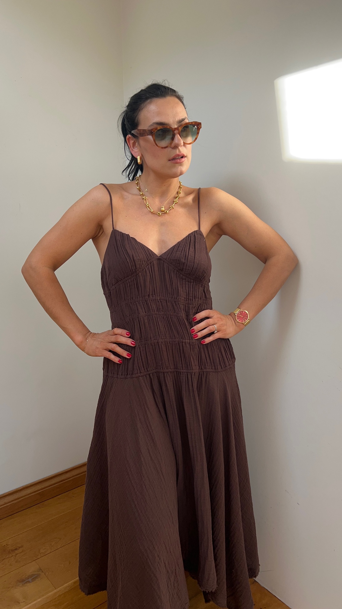 knee length dresses for ladies Miller Dress In Verbena