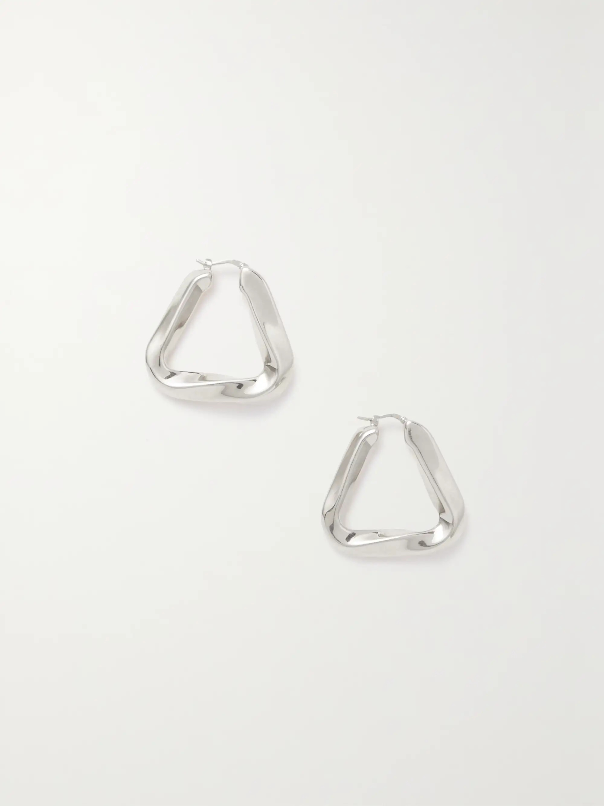Twist medium silver-tone hoop earrings | NET-A-PORTER (US)
