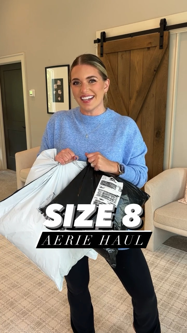 Sizing info: everything is TTS - I’m wearing the size medium 

Aerie haul! 😍🫶🏼 Truly hit the jackpot with this order!!! Do not sleep on the ribbed sleep pants y’all they are 🤩🤌🏼 you’re going to want every color because they’re that soft and comfy. The brown & blue sweater at the start are going to be a staple in your closet too - cashmere soft and just perfect tbh 🫡 Lots of requests for longer tees & the ribbed ones are so stretchy and perfect alone or to layer under shackets or vests this fall. & how pretty is the green sweater at the end 🤩💚 the color is 💯 What’s y’all’s fav?! 👇🏼 Linking everything for y’all with sizing info on the @shop.ltk app and you can get to my LTK by clicking the link in my Instagram bio! ✨

Direct URL: 

@aerie #aerie #aeriereal #aeriepartner #aeriehaul #liketkit #ltksalealert #ltkunder50 #fallhaul #oversizedtee #grwmreel #clothinghaul #outfitreel #size8 #midsizestyle #midsizefashion #momoutfit #seamlessfashion  #flannelshirts #flarepants #flaredpants #cargopants #comfypants #loungewear #stretchypants  

#LTKSeasonal #LTKfindsunder50 #LTKmidsize