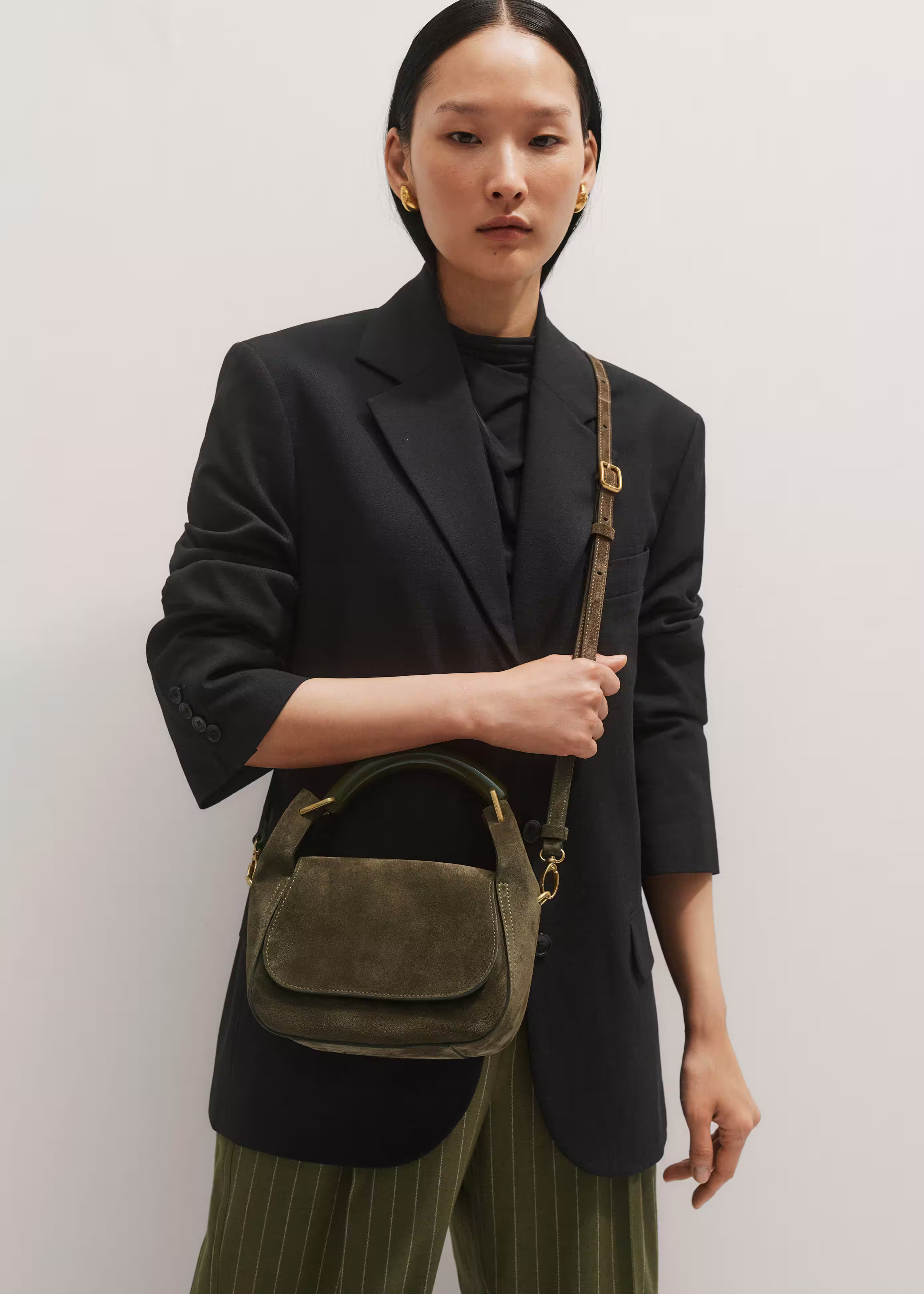 Mini Resin Handle Bag Italian Suede | ME+EM Global (Excluding US)