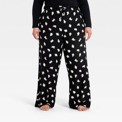 Women's Halloween Sweater Knit Pajama Pants - Hyde and EEK! Boutique™ Black 1X | Target