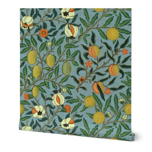 Fruit or Pomegranate ~ William Morris ~ Special Edition ~ Antique Bright | Spoonflower