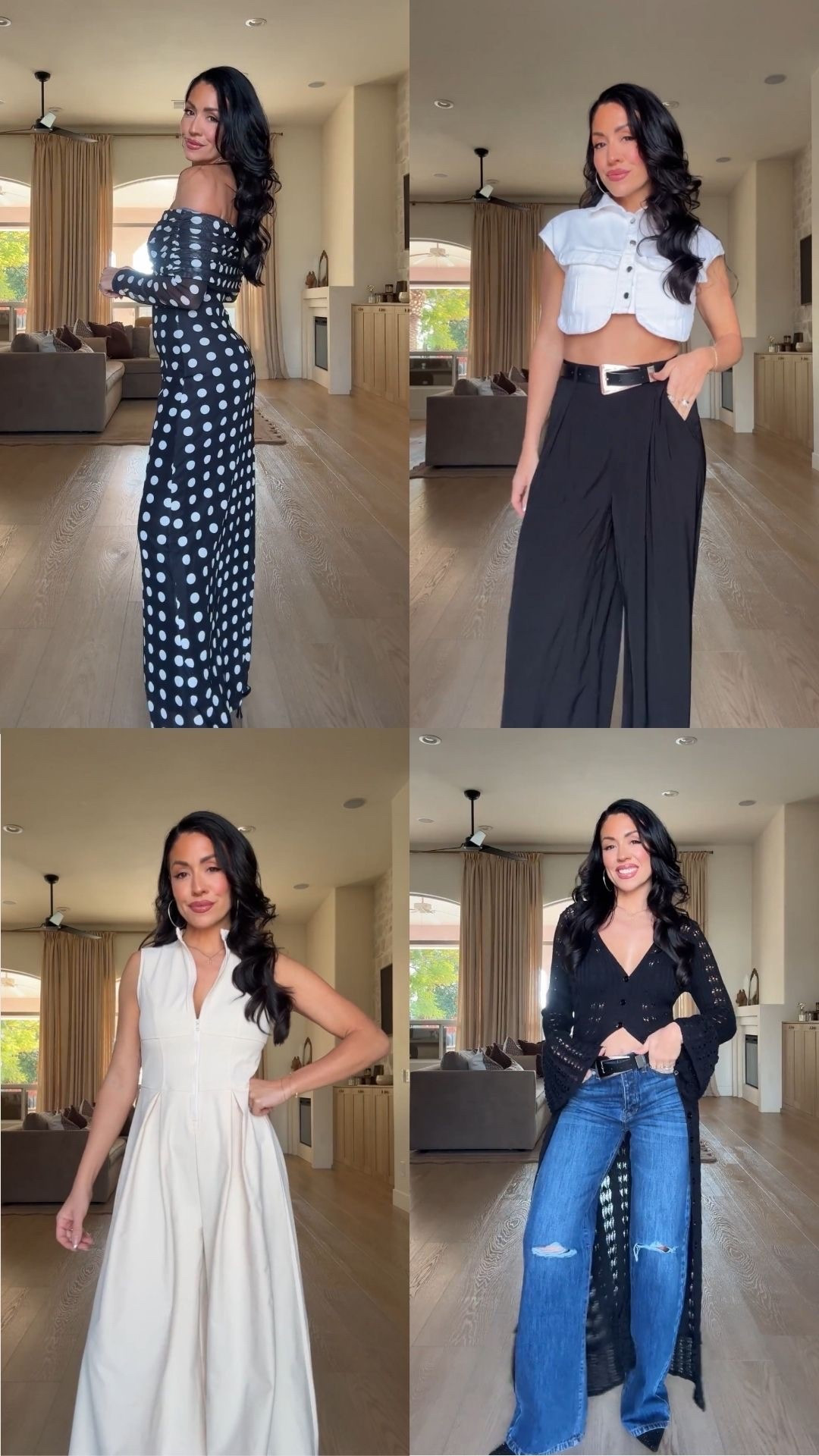 Recent Amazon looks I’ve styled over the past month // all size smalls except the jumpsuit is size XS //

Polka dot dress 
Cropped top 
Black trousers 
Knit Cardigan 


#LTKootd #LTKgrwm #LTKSeasonal