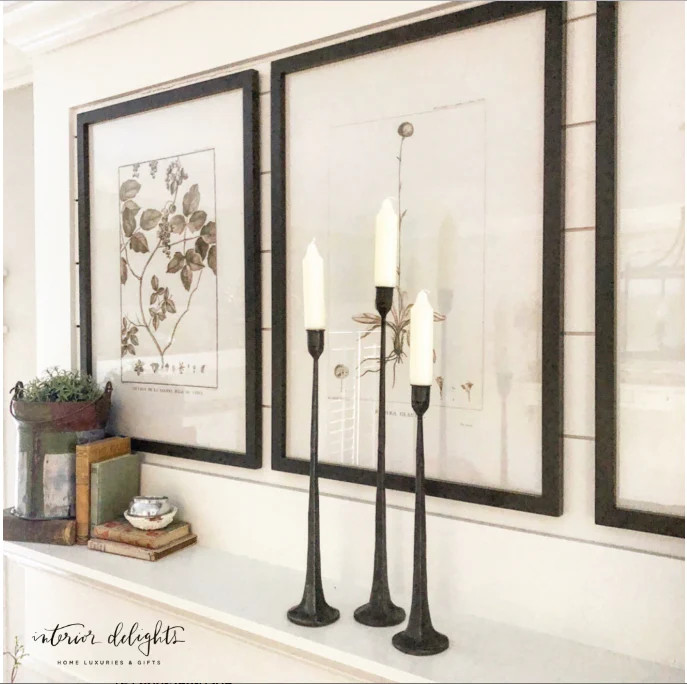 Set of 3 Cast Iron Candle Holders | Interior Delights