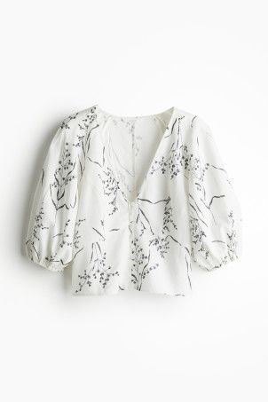 Linen-blend Blouse | H&M (US + CA)