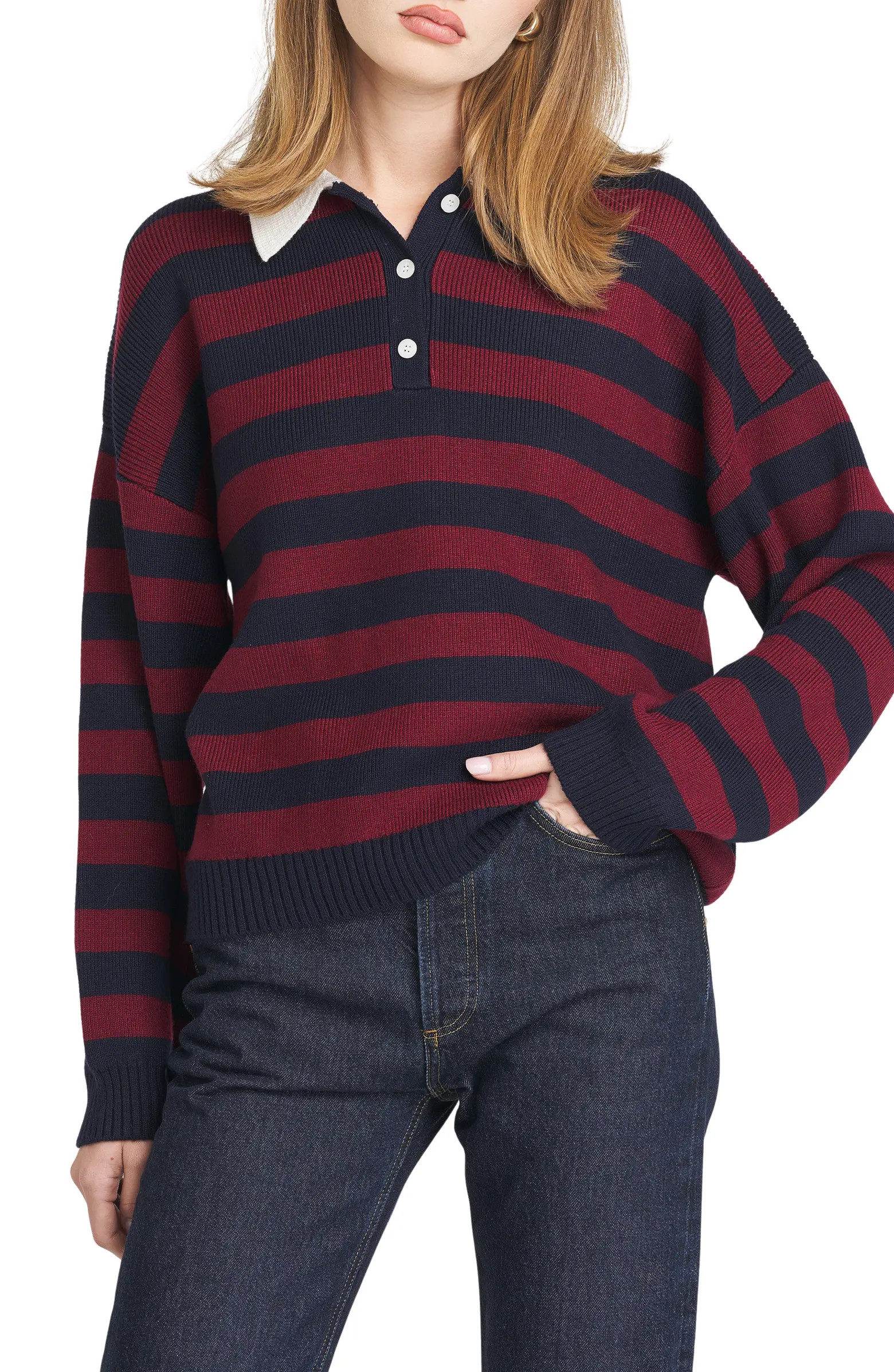 Logan Stripe Polo Sweater | Nordstrom