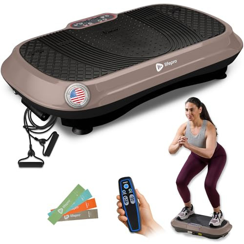 Lifepro Waver Vibration Plate Exercise Machine – High-Intensity Vibration for Muscle Activation, Full-Body Workout Vibrating Platform with Loop Bands, Fitness Equipment for Strength Toning & Fat Loss | Amazon (US)