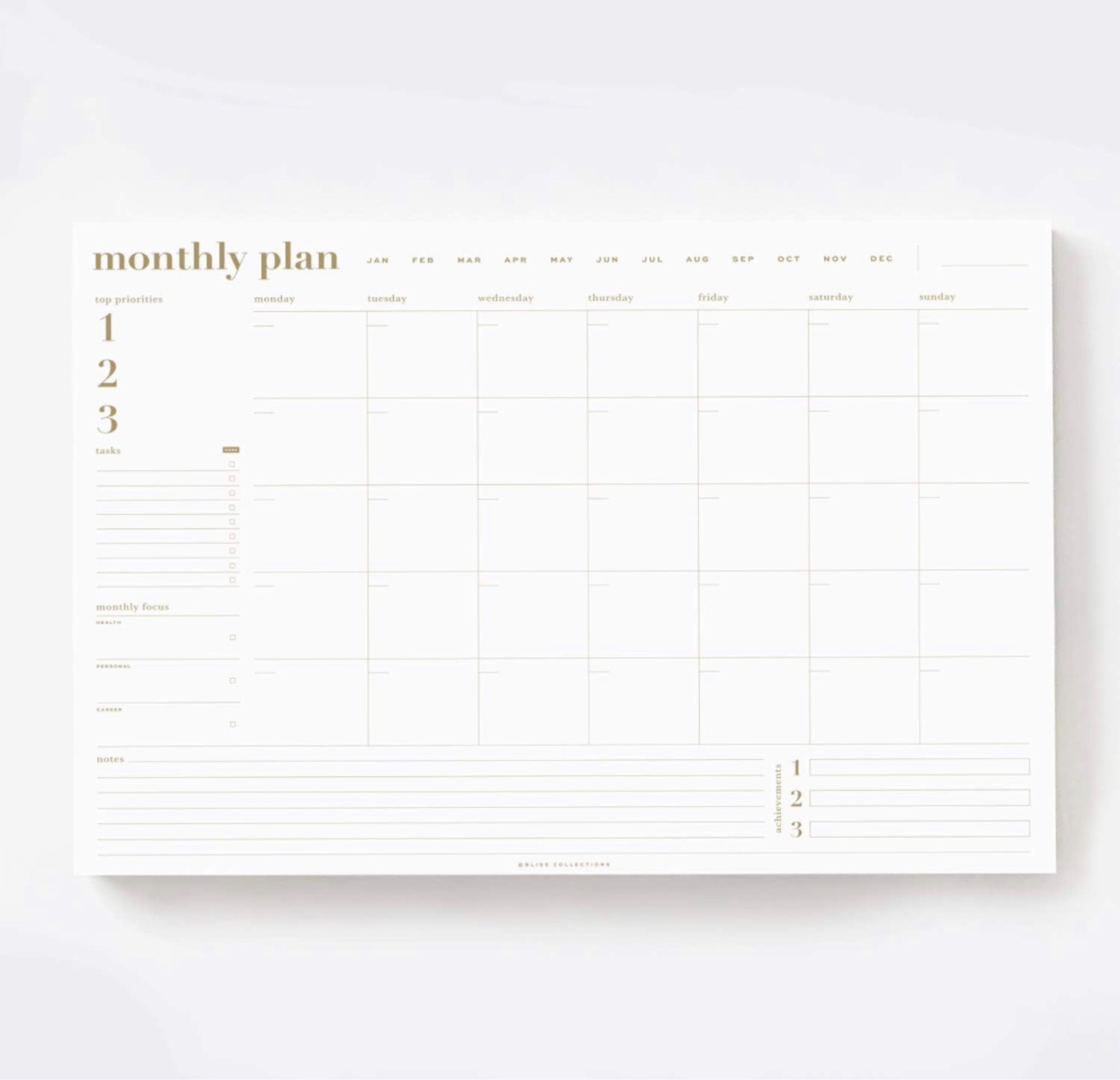 The  monthly planner I use! 
