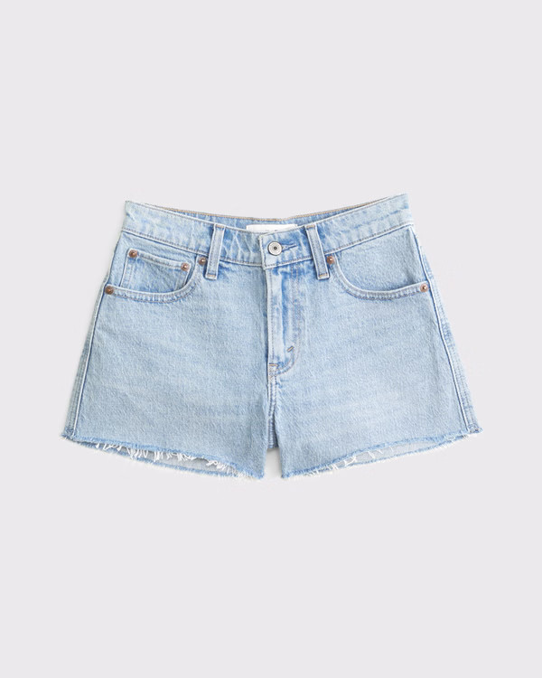 Women's Denim V-Waist Mini Short | Women's Bottoms | Abercrombie.com | Abercrombie & Fitch (US)