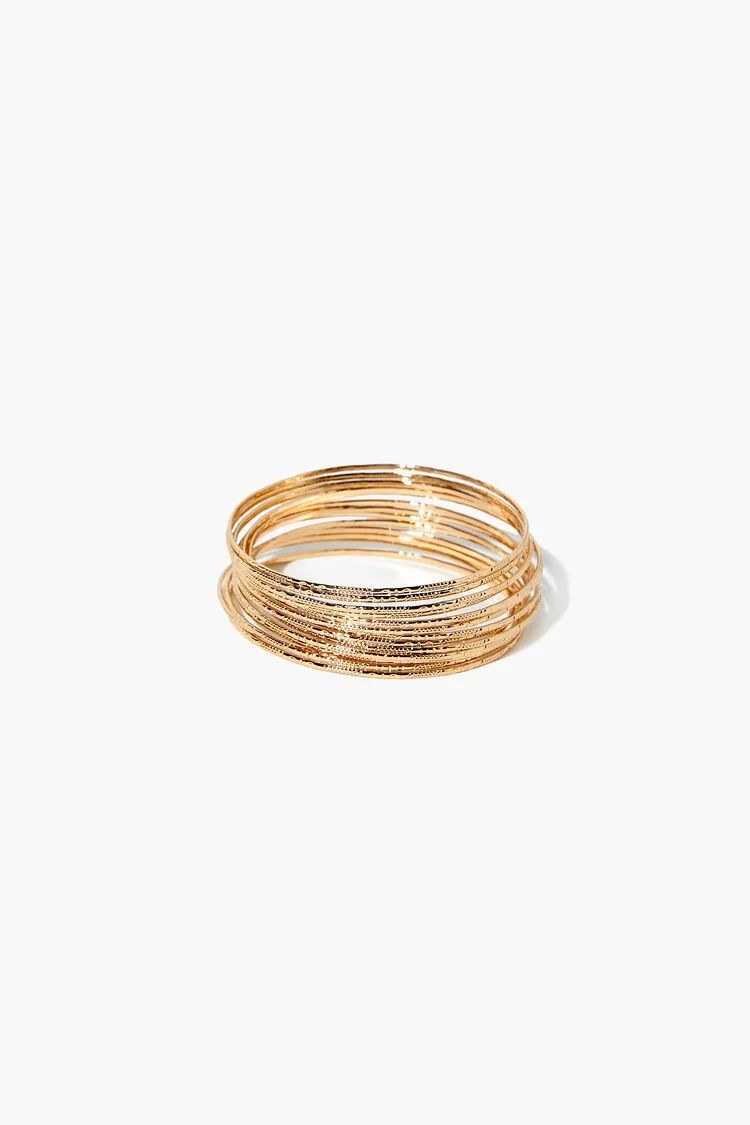 Textured Bangle Bracelet Set | Forever 21 (US)