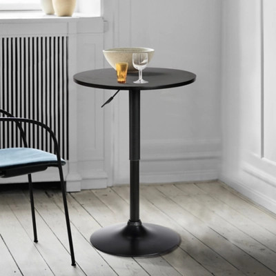Bentley Adjustable Height Pub Table, Black | Ashley Homestore