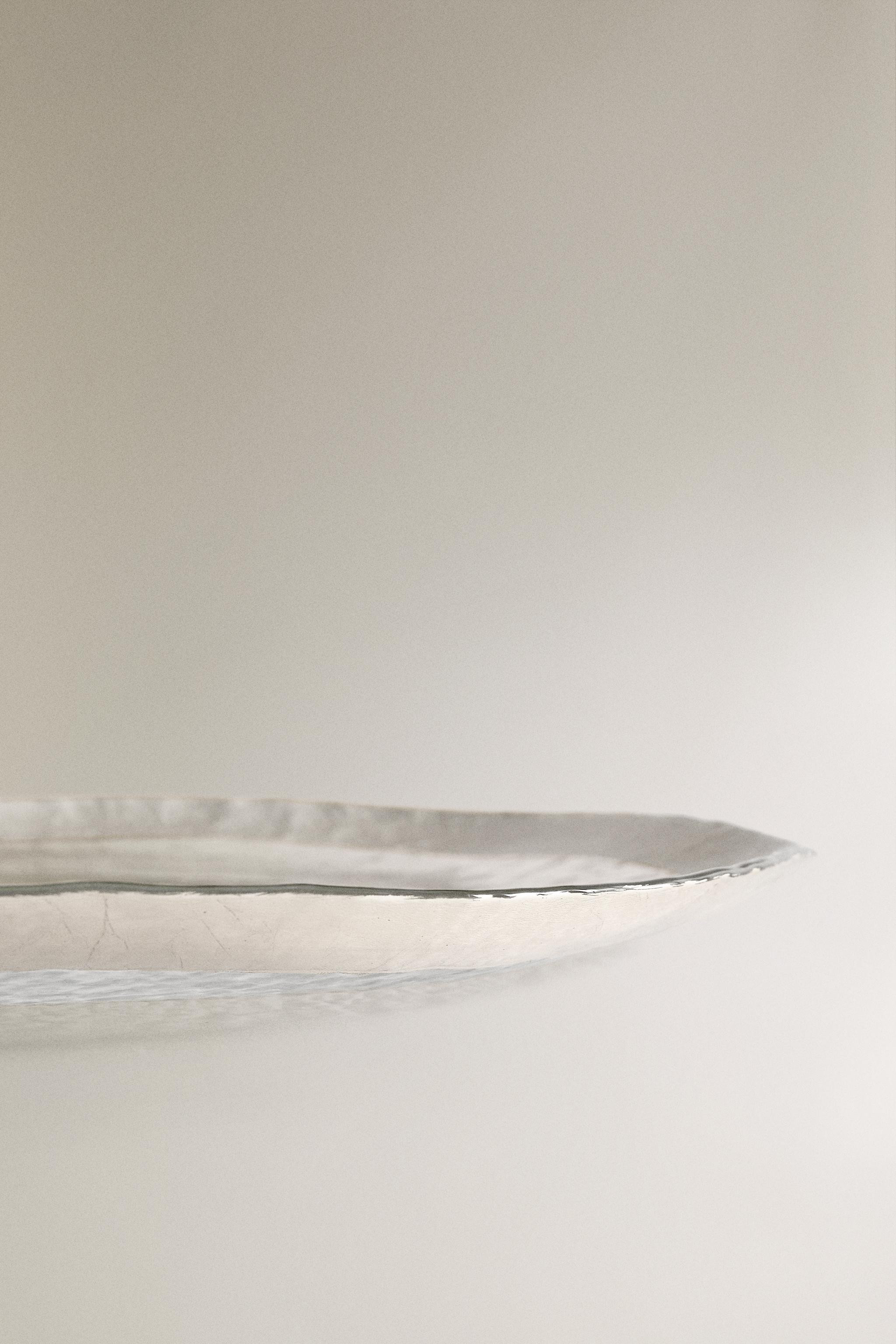 GLASS SERVICE PLATE WITH RIM | Zara US