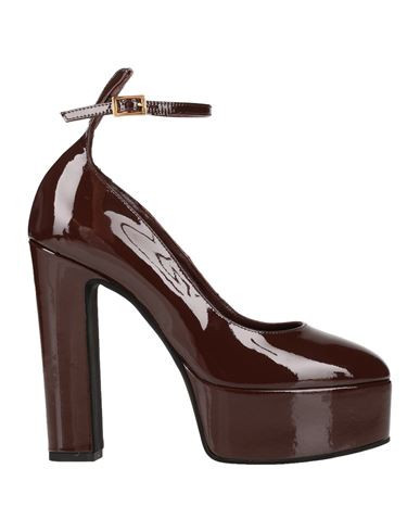 Giampaolo Viozzi Woman Pumps Chocolate brown Size 8 Soft Leather | YOOX (US)