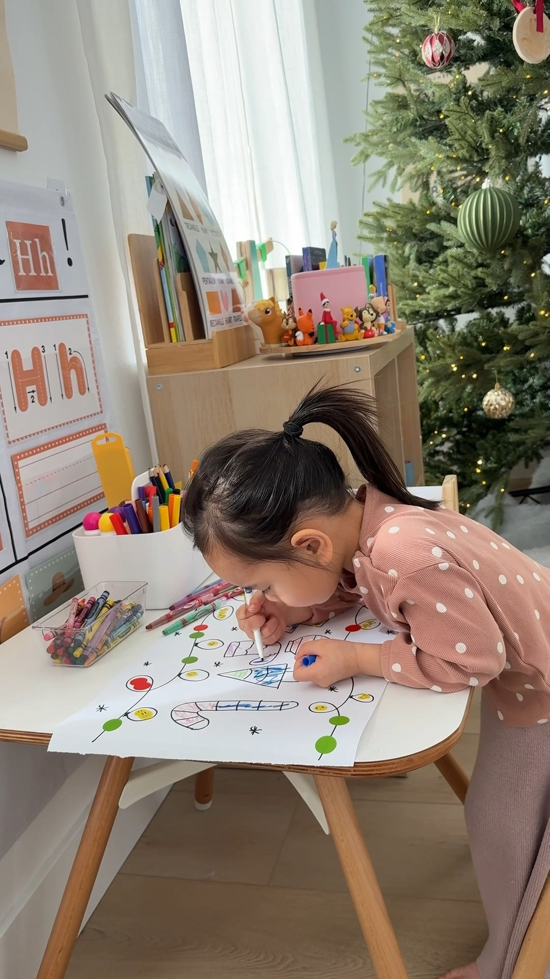 A Christmas themed coloring sheet for my toddler! I just bought this tabletop paper roll and I love it #melissanddoug #ToddlerMom #ToddlerActivities #ToddlerLearning #MomLife #Motherhood 

#LTKmomlife #LTKKids #LTKHoliday