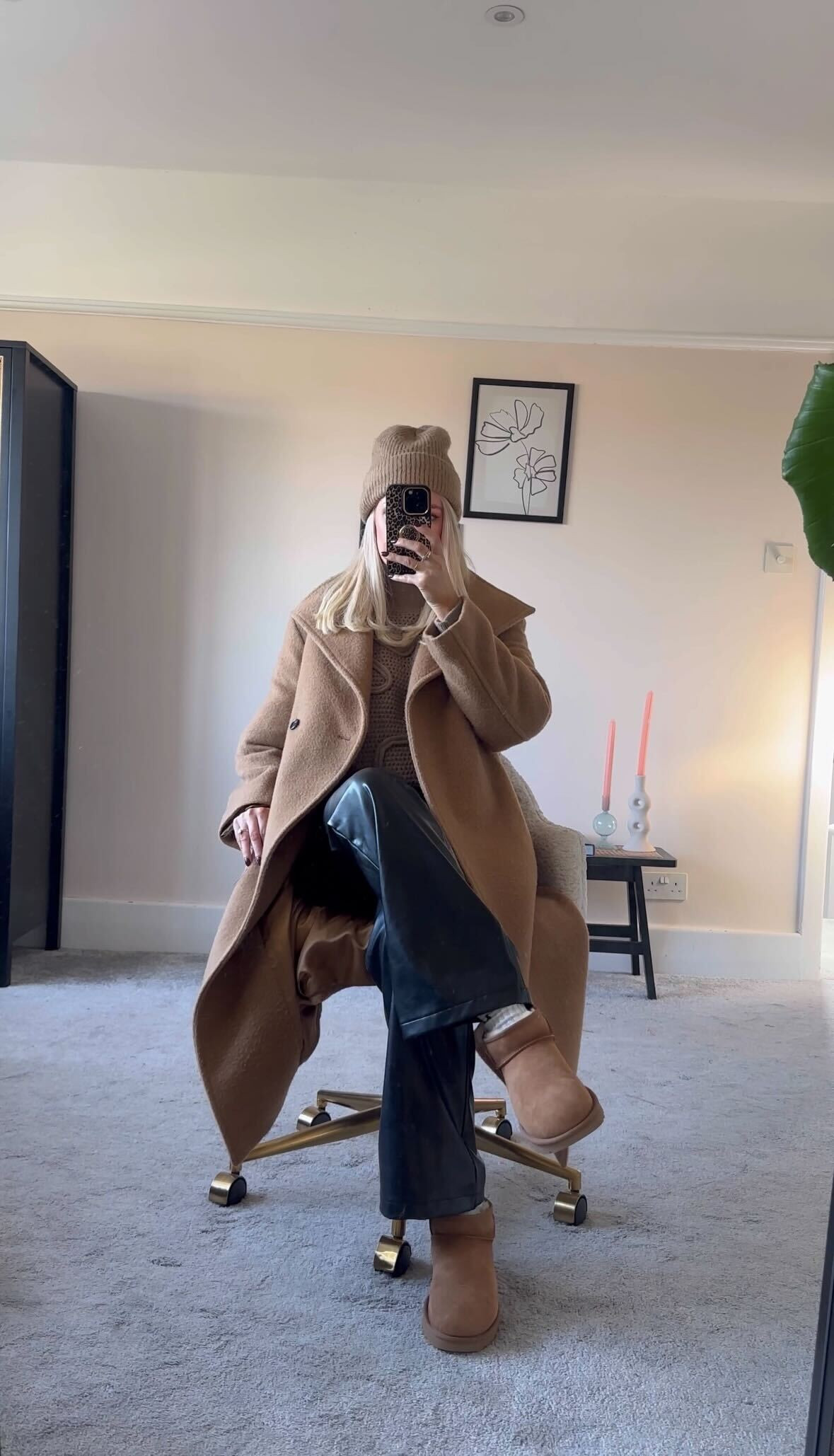 Camel Wool Coat Outfit! 

Autumn Winter Style, Autumn Winter Fashion, Camel Coat, Leather Trousers, Layering, Going Out Outfit, Uggs, Camel Jumper  

 #LTKuk #LTKautumn #LTKwinter