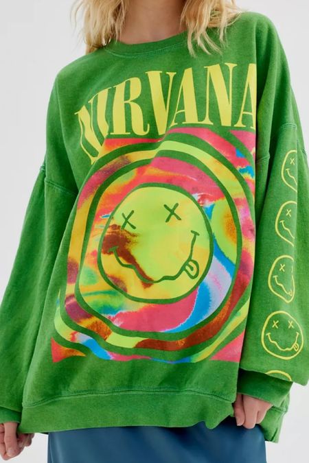💚💚💚 #nirvana #urbanoutfitters #sweatshirt

#LTKSeasonal #LTKunder100 #LTKFind