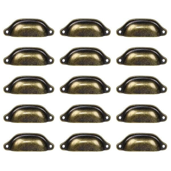 Bin Cup Pulls 3.3" Hole Center Cabinet Handle Dressers Vintage 15pcs - Vintage Bronze Tone - 3.82... | Bed Bath & Beyond