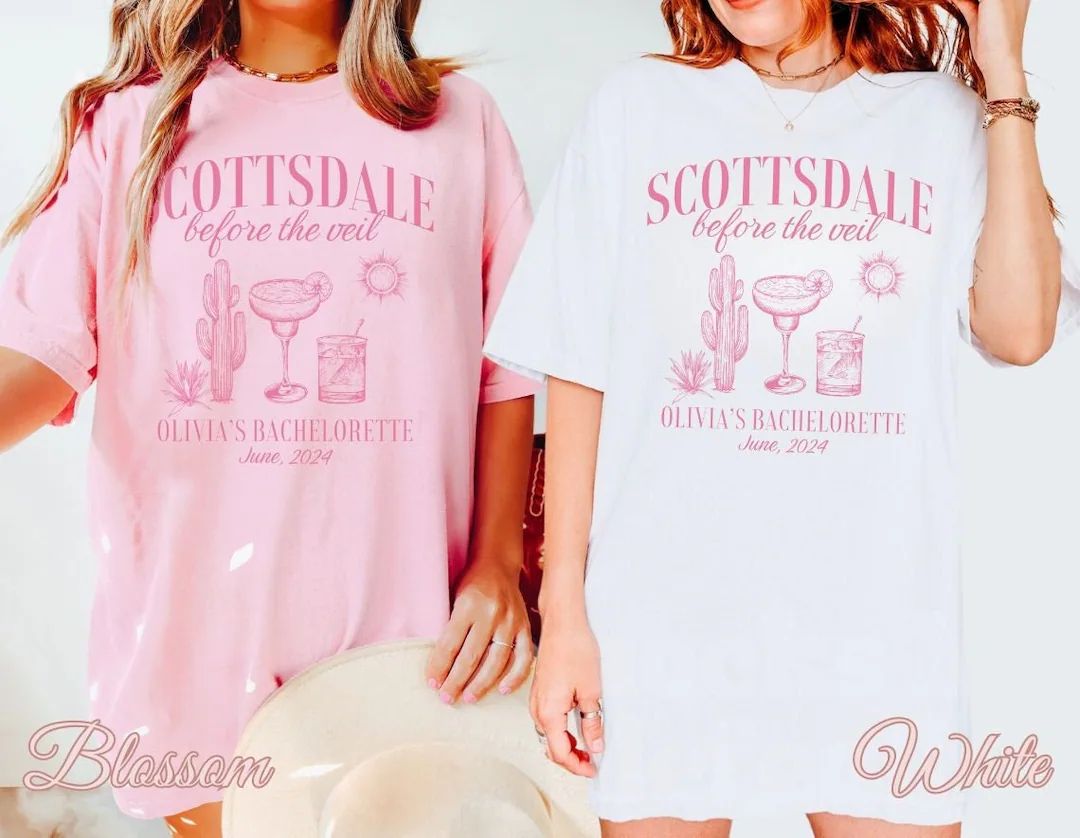 Scottsdale Before the Veil Bachelorette Shirts, Custom Scottsdale Bachelorette Party Shirts, Comf... | Etsy (US)