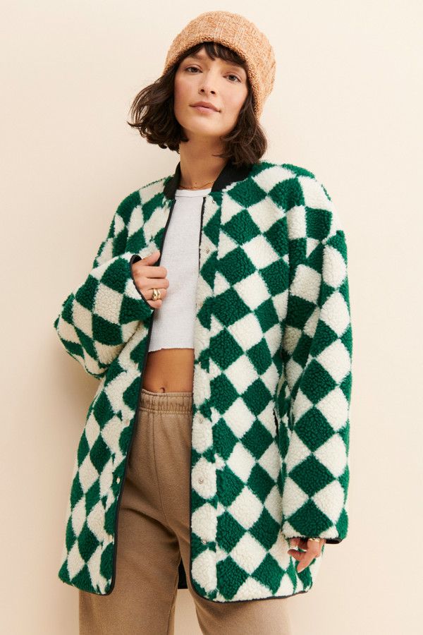 Harlequin Oversized Fleece Jacket | Nuuly