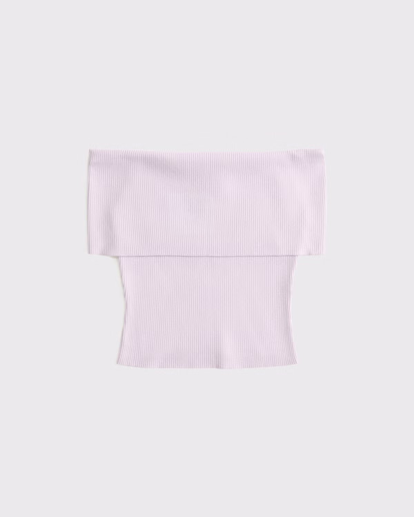 Women's Foldover Off-The-Shoulder Sweater Top | Women's Tops | Abercrombie.com | Abercrombie & Fitch (US)