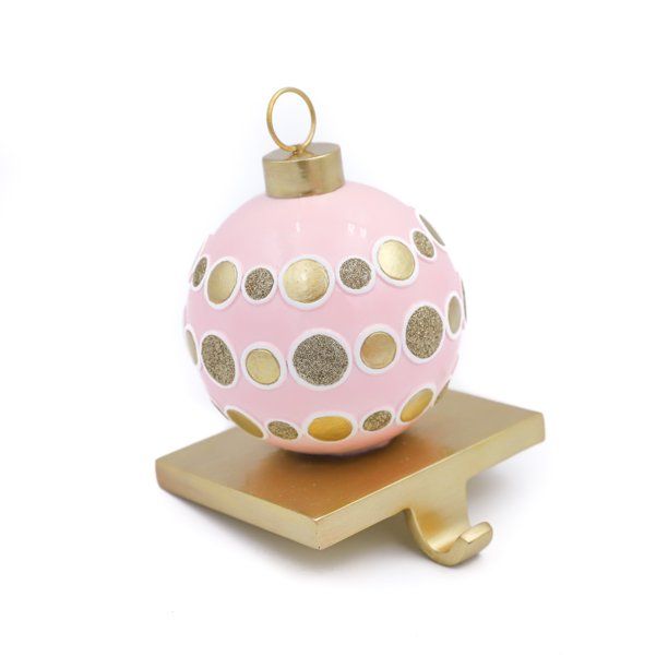 Packed Party Christmas Pink and Gold Ornament Stocking Holder, 6.7-Inch - Walmart.com | Walmart (US)