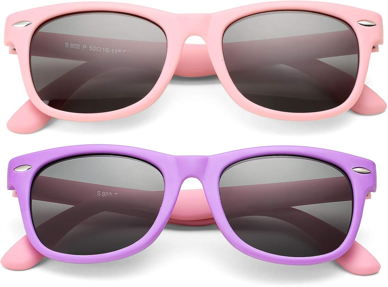 DeBuff Kids Polarized Sunglasses TPEE Rubber Flexible Frame for Boys Girls Age 3-10 | Amazon (US)