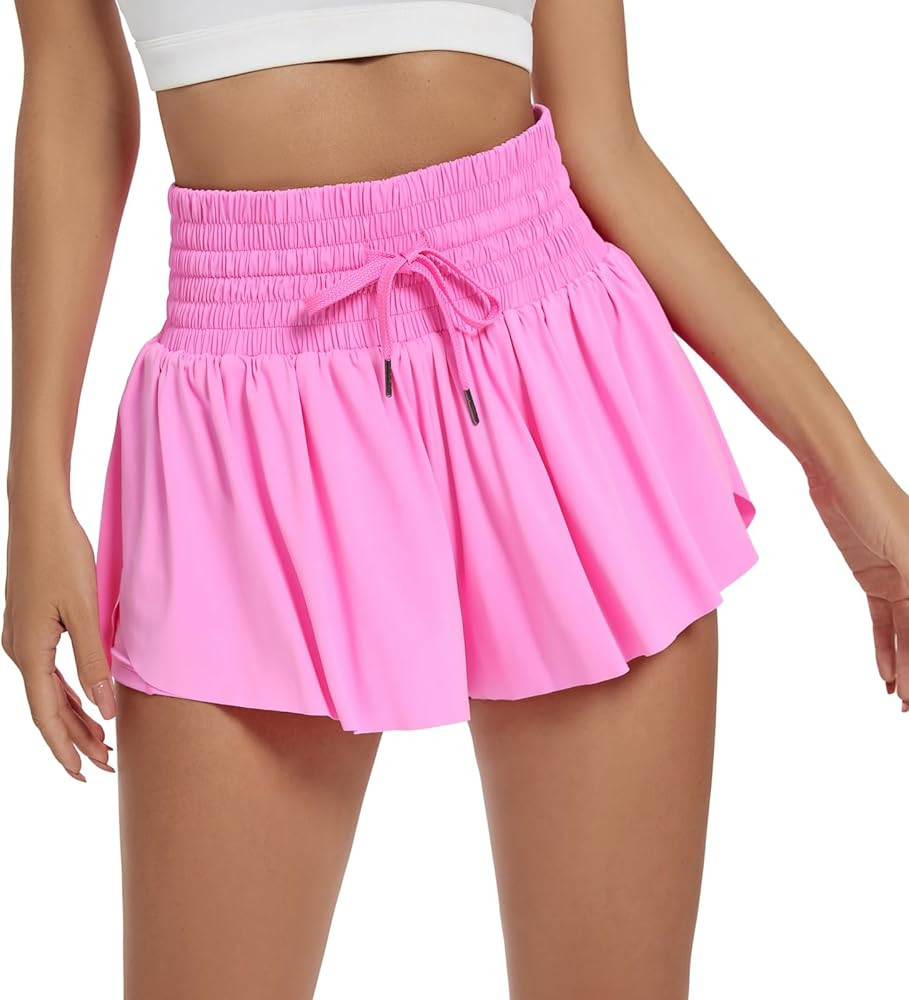Blaosn Flowy Athletic Shorts for Women Workout Running Gym Yoga High Waist with Pockets Sweat Sko... | Amazon (US)