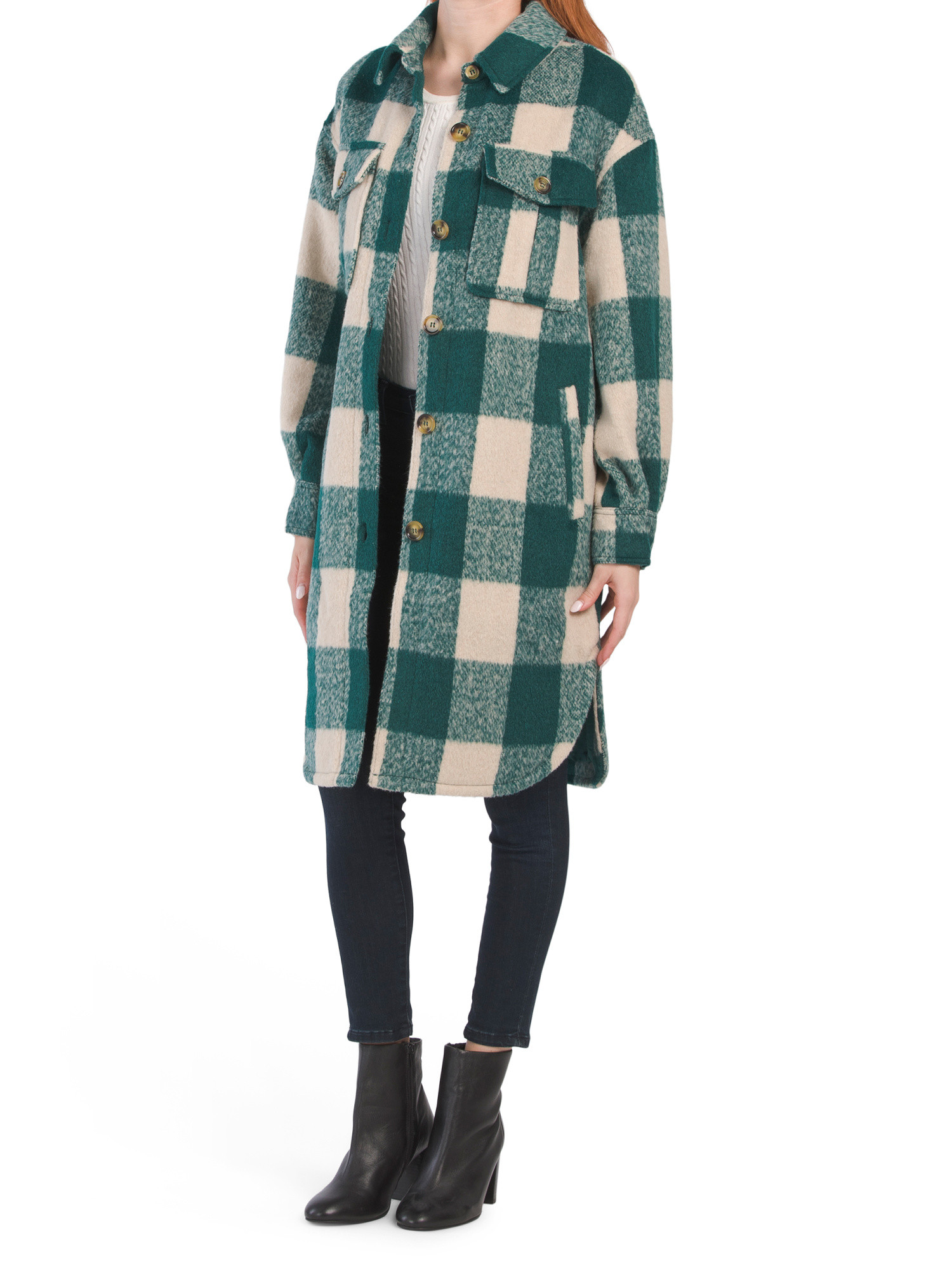 Plaid Collared Shacket | TJ Maxx