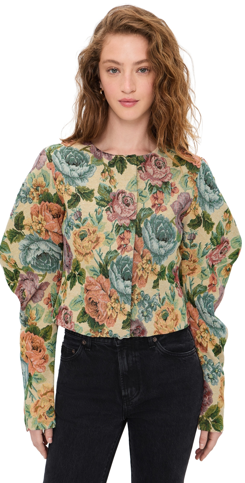 Line & Dot Cambria Jacket Cream Multi L | Shopbop