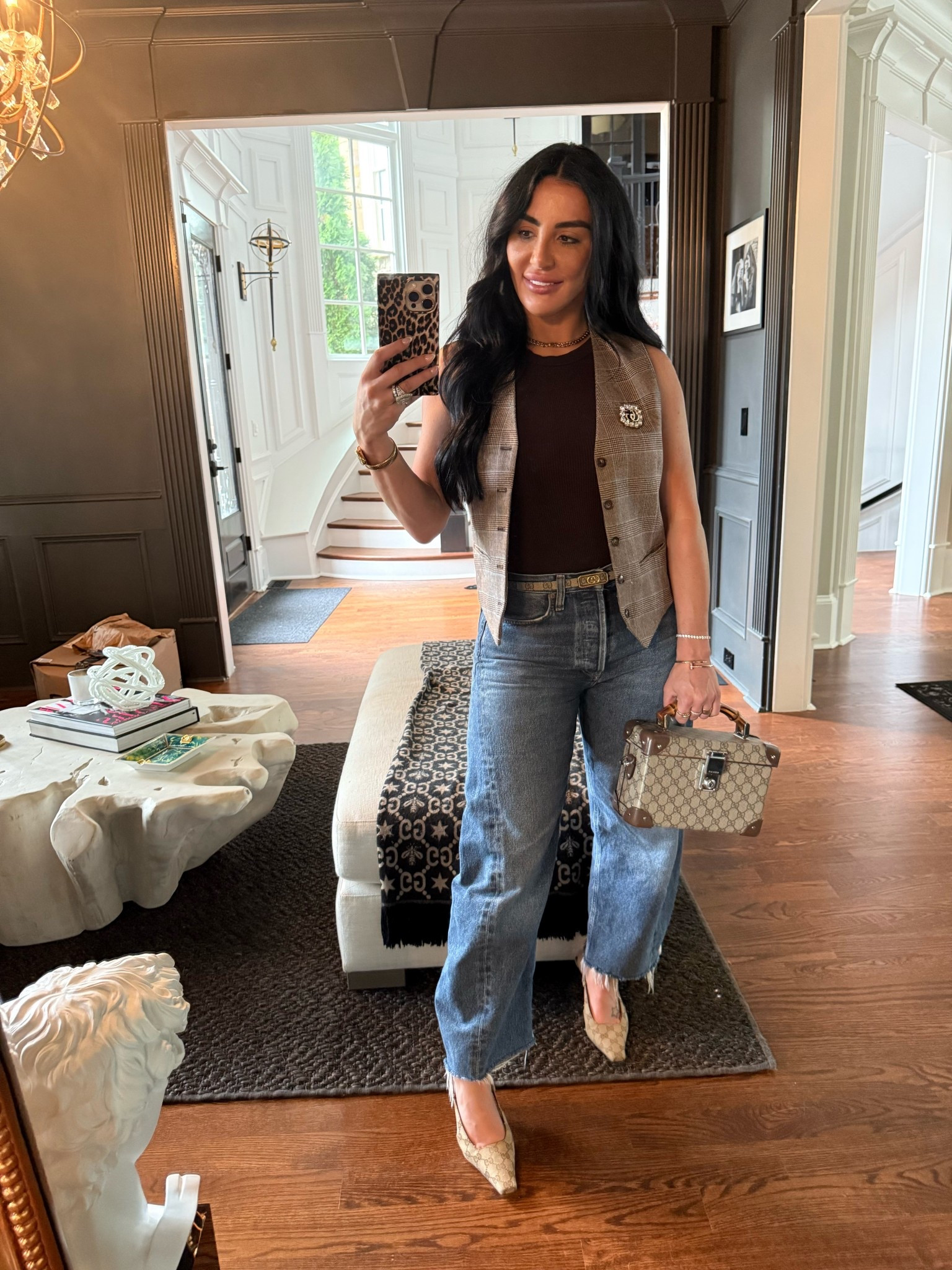 I love mixing old with the new. I received so many compliments on my vest. It’s actually from the 70’s & I paired with these fun barrel jeans, heels & bag. Not to mention the brooch! 

#LTKSeasonal #LTKWorkwear #LTKStyleTip
