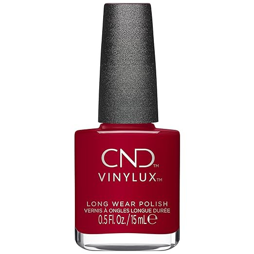 CND Vinylux Longwear Red Nail Polish, Gel-like Shine & Chip Resistant Color, 0.5 Fl Oz | Amazon (US)
