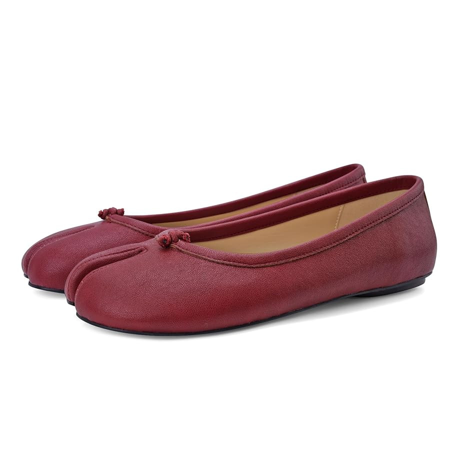 Tabi Ballet Flats Shoes for Women Rounde Toe Wide Width Split Toe Low Heel Comfortable Flats Shoe... | Amazon (US)