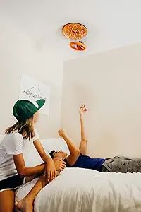 Ceiling Swish: Indoor Mini Basketball Hoop for Kids Toy Game - Includes Basketball Net Backboard ... | Amazon (US)