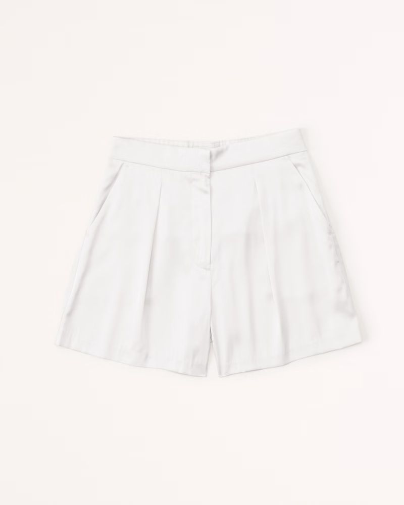 High Rise Satin Short | Abercrombie & Fitch (US)