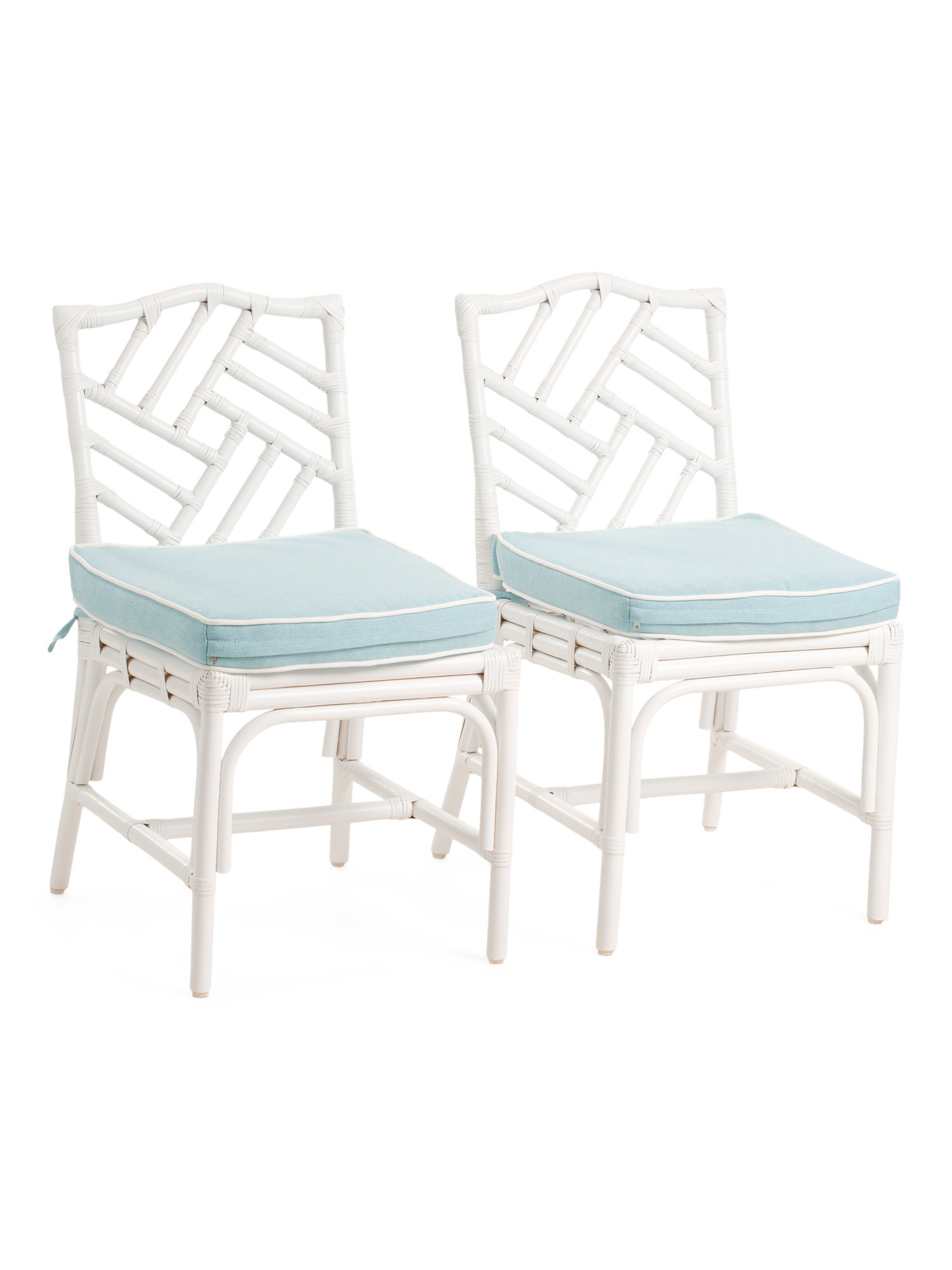 Set Of 2 Rattan Alie Dining Chairs With Cushions | Marshalls