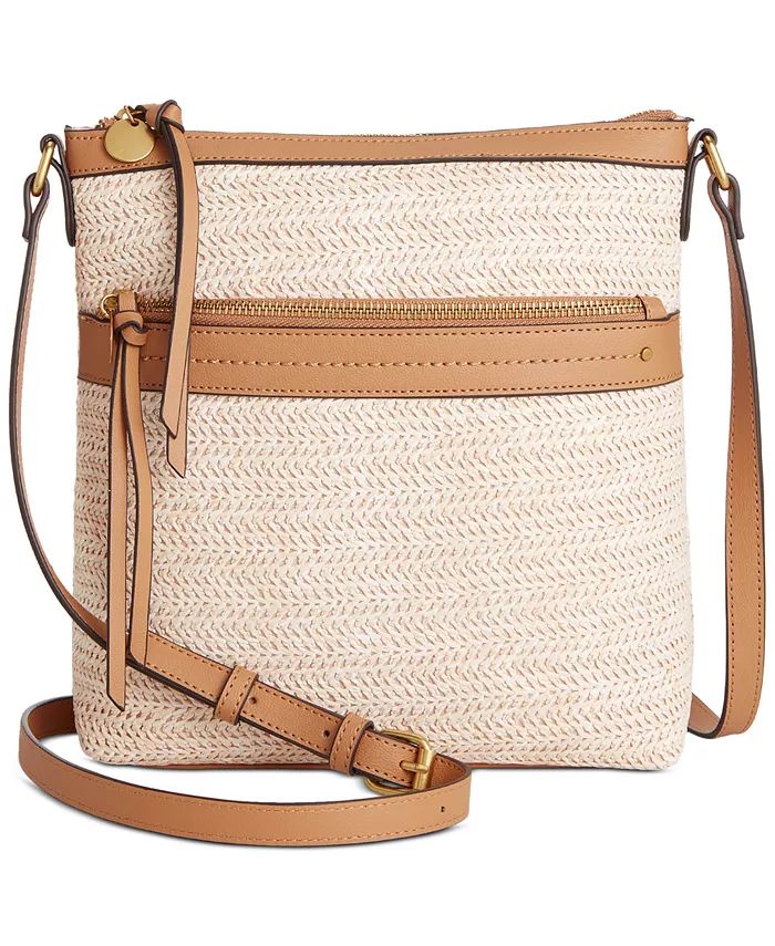Style & Co Straw North South Crossbody Bag, Created for Macy's - Macy's | Macy's