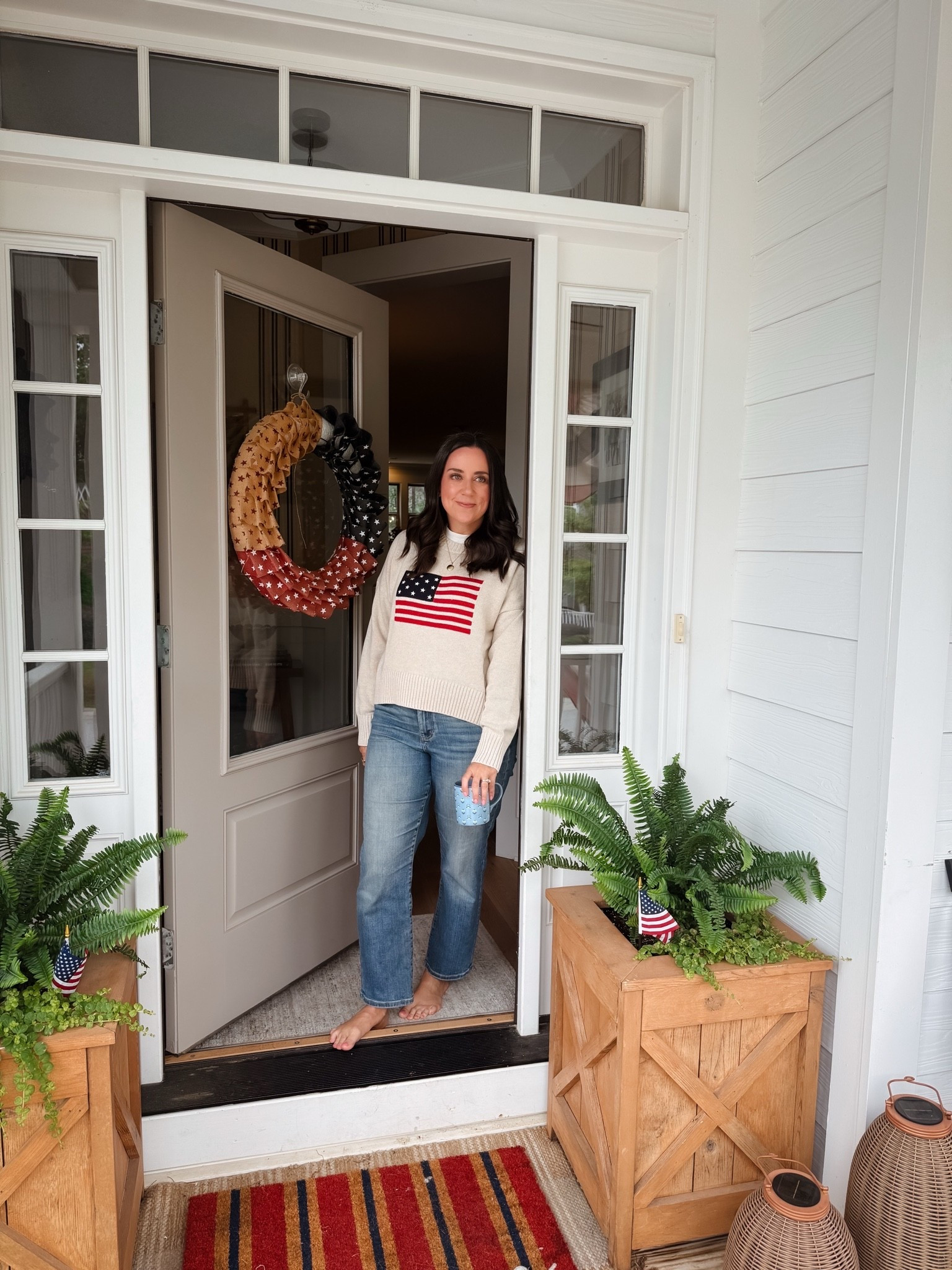 Red, white, blue, and gratitude. 🇺🇸❤️🤍💙

#LTKootd #LTKSeasonal #LTKHome