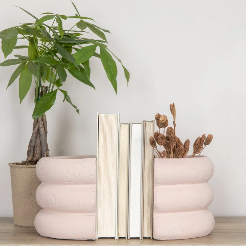 Modern & Contemporary Earthenware Bookends (Set of 2) | Wayfair North America