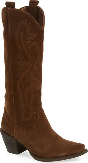 Jeffrey Campbell Rancher Knee High Western Boot in Beige Suede at Nordstrom, Size 9 | Nordstrom