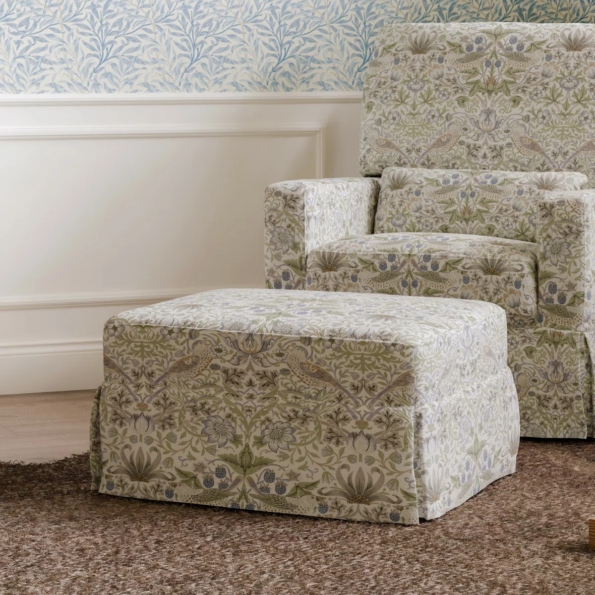 Morris & Co. x Namesake Crawford Gliding Ottoman | Wayfair North America